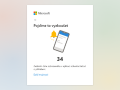 7. Zadejte do Vaší aplikace Microsoft Authenticator zobrazené číslo.