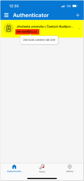 Soubor:MFA 12 Informace o úspěšném propojení Microsoft Authenticator s M365 na mobilním telefonu .png